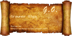 Grauner Olga névjegykártya